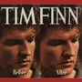"TIM FINN" oben, mit "Before & After" darunter. Zwei nahezu identische Porträts eines nachdenklichen Mannes.