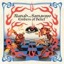"Alunah and Samavayo, Embers of Belief" steht zentral. Eine Illustration mit flammenden Mustern, Rosen und einem Auge.