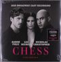 „2025 Broadway Cast Recording“. Namen: Aaron Tveit, Lea Michele, Nicholas Christopher. „CHESS THE MUSICAL“. Drei Personen.