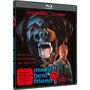 Blu-ray Cover: "man's best friend" steht in Blau-Rot. Ein aggressiver Hund zeigt Zähne, ein Mann mit Waffe daneben.
