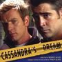 Text: "Cassandra's Dream, Directed by Woody Allen, Original Motion Picture Score by Philip Glass." Zwei Männer schauen ernst.