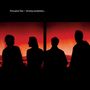 Text: "Porcupine Tree /// Arriving somewhere...". Vier silhouettierte Personen vor einem roten Hintergrund.