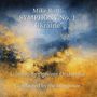 Oben steht: "Mike Batt: SYMPHONY No. 1 'Ukraine'". Darunter: "London Symphony Orchestra, Conducted by the composer". Der Hintergrund ist eine abstrakte Mischung aus Blau- und Gelbtönen.