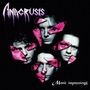 "Anacrusis" und "Manic impressions". Vier männliche Gesichter, teils rosa überlagert, schauen ernst.