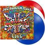 "JOE BONAMASSA BRITISH BLUES EXPLOSION LIVE" in farbenfroher, psychedelischer Gestaltung mit dynamischem Muster.