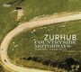 "ZURHUB COUNTRYSIDE MOTORWAYS" steht auf einer Luftaufnahme von einer kurvigen Straße in grüner Landschaft.