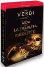 Giuseppe Verdi: 3 Operngesamtaufnahmen, DVD,DVD,DVD,DVD,DVD