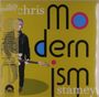 Der Text enthält "chris stamey", "modernism". Bunte Grafik mit Person und Gitarre.
