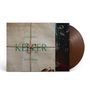 Texte: "A Dark Trip from Osgood Perkins", "Keeper", "Music by Edo Van Breemen". Ein braunes Vinyl mit Wasserblasenmuster.