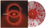 SEVENDUST, ONE. Abstraktes Cover in Rot und Schwarz mit Vinyl in Rotweiß-Spritzeroptik.
