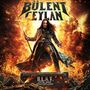 "Bülent Ceylan" und "B.I.N.T. Metal Inside Highly Explosive". Person in Ledermantel, explosionsartiger Hintergrund, Feuer.