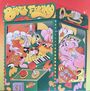"Boru Funky" in bunter Comic-Schrift. Illustration eines bunten Greifautomaten voller verspielter, bunter Cartoon-Tiere.