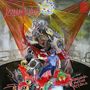 Text: "Baphomet's Blood", "Satanic Metal Attack".  
Illustration: Dämonenfigur mit Axt greift Person an, blutige Szene.