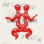 "ONCE UPON A NOW" und "SAMSON PHILIPPS" in schwarzer Schrift. Zwei rote, verbundene Figuren auf hellem Hintergrund.