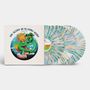 „King Gizzard and the Lizard Wizard - Europe ’23“, bunte Schallplatten, Drachen-Illustration mit brennender Mütze.