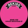 Text: "Jewel Kid Explicit Behaviour EP" und "Rekids Records" in einem Logo. Hintergrund in kräftigem Pink.