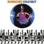 Texte oben: "RODRIGUEZ COLD FACT".  
Illustration: Person im Schneidersitz, bunte Kulisse mit stilisierten Gebäuden unten.