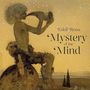 "Eskil Roos Mystery of the Mind." Illustration: Eine Figur spielt ein Horn, sitzt auf einem Hügel, unter Sternen.