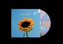 "the snuts", CD-Hülle mit Sonnenblume vor blauem Himmel, rechts sichtbar eine schimmernde Disc.