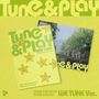 "Tunes & Play", "TUIDE", "THE 1ST EP", "WE TUNE Ver.", Cover mit Personen auf einer Hängebrücke, grüne Textgrafiken.