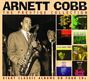 "Arnett Cobb: The Prestige Collection. Eight classic albums on four CDs." Ein Mann spielt Saxophon, daneben Album-Cover.