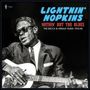Texte: "Lightnin' Hopkins", "Nothin' But the Blues", "The Decca & Herald Years 1953-58." Schwarz-weißes Foto eines Mannes mit Gitarre.