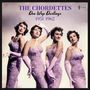 Text: "THE CHORDETTES Doo Wop Darlings 1951-1962." Vier Frauen in lila, glitzernden Kleidern, posieren elegant.