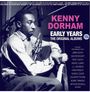 Text: "Kenny Dorham Early Years: The Original Albums" und "Features performances with Jimmy Heath, Walter Bishop..."

Schwarz-Weiß-Foto eines Mannes mit Trompete, konzentriert und nachdenklich.