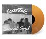 Text: "Eccentric Sweet Soul". Ein Plattencover mit einem orangefarbenen Vinyl und Menschen, die sich küssen.