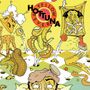 Text: "HOT TUNA YELLOW FEVER". Illustration mit surrealen, verzerrten Figuren und Objekten in leuchtenden Farben.