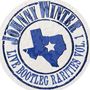 "Johnny Winter Live Bootleg Rarities Vol. 1". Illustration eines blauen Texas-Umrisses mit weißem Stern in der Mitte.