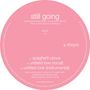 Plattenlabel in Rosa. Text: "still going", "spaghetti circus", "untitled love (vocal)", "untitled love (instrumental)".