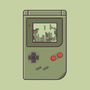 Illustration eines klassischen tragbaren Videospielgeräts mit Tetris auf dem Bildschirm.