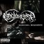 Texte: "Parental Advisory Explicit Content", "SURVIVAL MEASURES". Graffiti-Logo oben, düstere Fotocollage darunter.