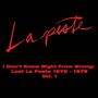 „La peste“ in roter Schrift. Darunter: „I Don’t Know Right From Wrong: Lost La Peste 1976 - 1979 Vol. 1.“