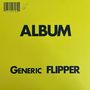 "ALBUM Generic FLIPPER" steht in Schwarz auf gelbem Hintergrund. Oben links ist ein Strichcode-Logo.