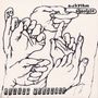 Text: "a-rhythm absolute" oben, "SUNDAY MOURNERS" unten. Gezeichnete Hände in verschiedenen Gesten.
