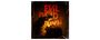 „EVIL DEAD BURN“, „Original Motion Picture Soundtrack“, „Music by Double Danger“. Dunkle, feurige Szene mit trinkender Person.
