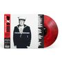 Texte: "WELCOME TO WHEREVER YOU ARE", "INXS", "CHERRY RED ECO VINYL". Illustration: Matrose in Uniform mit rotem Vinyl.