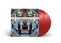 "THIRTY SECONDS TO MARS | THIS IS WAR" steht über dem Bild eines brüllenden Tigers mit rot gefärbten Schallplatten.