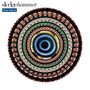 „sledgehammer“ und „Peter Gabriel“ stehen oben links. Ein Mandala aus konzentrischen, bunten Kreisen mit Gesichtern.