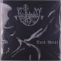 Text: "Dark Metal". Oben ein komplexes, stilisiertes Logo. Der Hintergrund ist dunkel mit kontrastreichen Mustern.