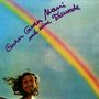 „Guru Guru Mani und seine Freunde“ in lila Schrift. Ein bunter Regenbogen am Himmel, darunter lächelndes Gesicht.