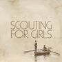 "SCOUTING FOR GIRLS" in großen Buchstaben. Zwei Personen in einem Boot auf einem ruhigen Gewässer.
