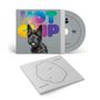 „HOT CHIP“ in großen bunten Buchstaben oben, ein schwarzer Hund und unten ein geöffnetes Booklet mit schwarzem Text.