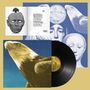 Text links: "The Luxury of Guilt," "02." Unten ein kreisförmiges Vinyl mit einem goldenen Etikett.