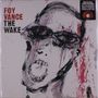 „FOY VANCE THE WAKE“ in roten und schwarzen Buchstaben; gemalte Person mit Brille und offenem Mund in kräftigen Pinseltönen.