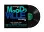"Prestige Moodsville Volume 4". Schwarzes Albumcover mit türkis-blauer Schrift. Vinylplatte sichtbar rechts.