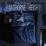 "If Only You Were Lonely" und "HAWTHORNE HEIGHTS". Person schläft in blau-schwarz kariertem Bett, Telefonhörer neben ihr.