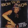 Text oben: "BOW WOW WOW". Unten: "Barking Mad Tour Live 1998". Frau mit Mikrofon und bunter Mütze.